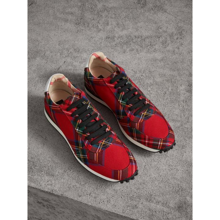 Burberry Burberry Tartan Wool Trainers, Size: 39