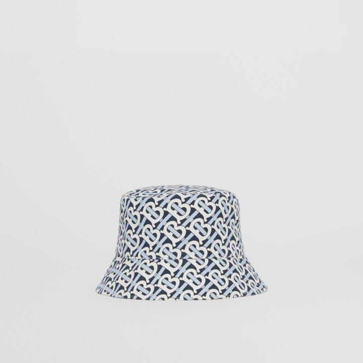 Burberry Burberry Monogram Print Cotton Bucket Hat, Size: S