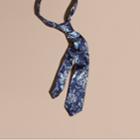 Burberry Burberry Slim Cut Peony Rose Print Silk Tie, Blue