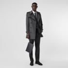 Burberry Burberry Wool Cashmere Trench Coat, Size: 38, Grey