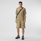 Burberry Burberry Logo And Check Print Silk Twill Shorts, Size: M