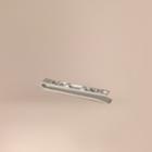 Burberry Burberry Check-engraved Sterling Silver Tie Bar, Grey