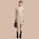 Burberry Burberry Short-sleeve Geometric Lace Dress, Size: 04, Beige