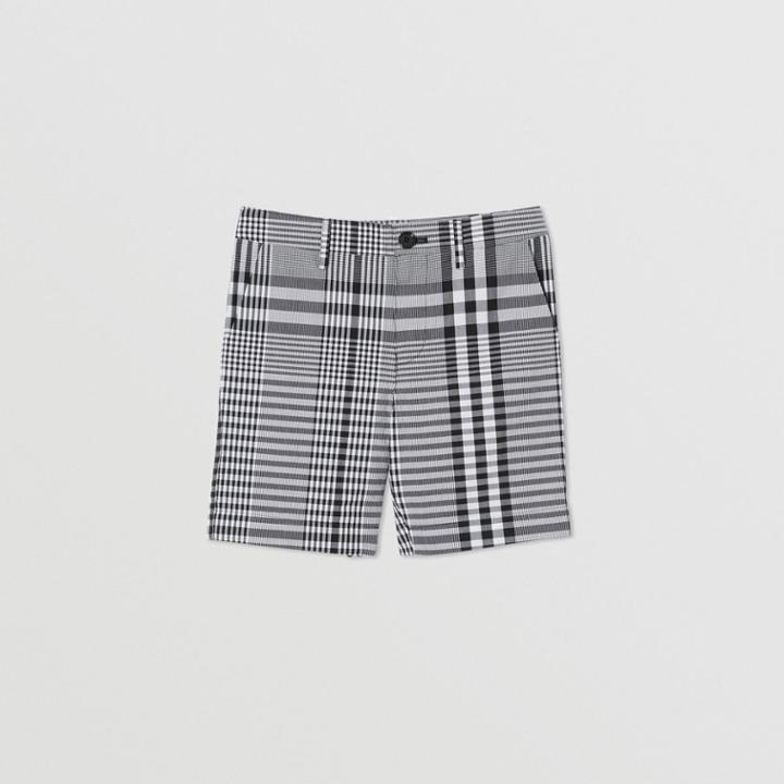 Burberry Burberry Childrens Check Cotton Poplin Tailored Shorts, Size: 10y, Black