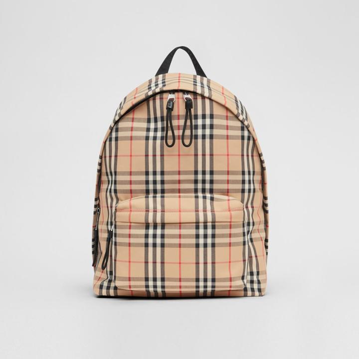 Burberry Burberry Vintage Check Nylon Backpack, Beige