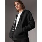 Burberry Burberry Check Detail Jersey Hooded Top, Black