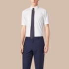 Burberry Burberry Modern Fit Short-sleeved Stretch Cotton Shirt, Size: 16.5, White