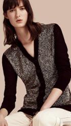 Burberry Mohair Blend Cardigan With Metallic Beadwork