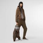 Burberry Burberry Monogram Stripe Print Cotton Trackpants, Size: Xs, Bridle Brown