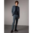 Burberry Burberry Soho Fit Shetland Wool Tailored Jacket, Size: 38r, Blue