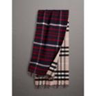 Burberry Burberry Check Wool Cashmere Oversize Scarf, Blue