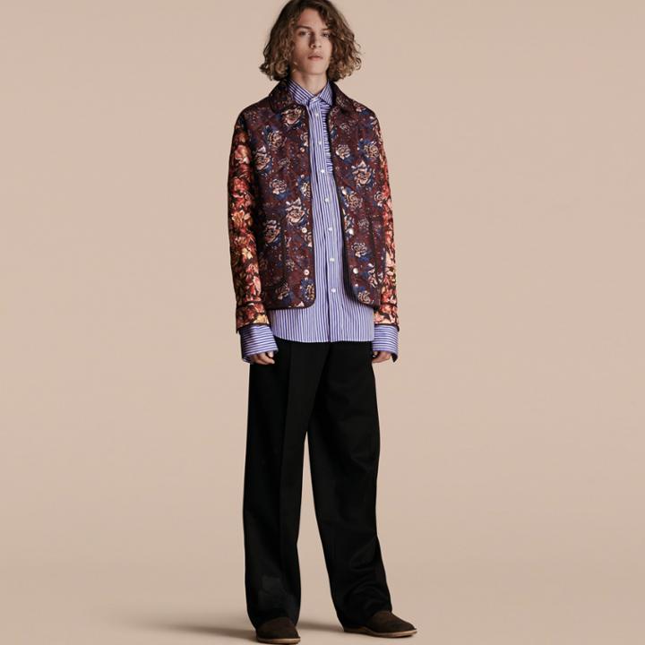 Burberry Burberry Peony Rose Print Quilted Jacket, Size: 36, Red
