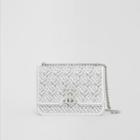 Burberry Burberry Small Quilted Monogram Lambskin Tb Bag, White
