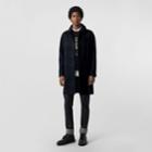 Burberry Burberry Check Cashmere Car Coat, Size: 34, Blue