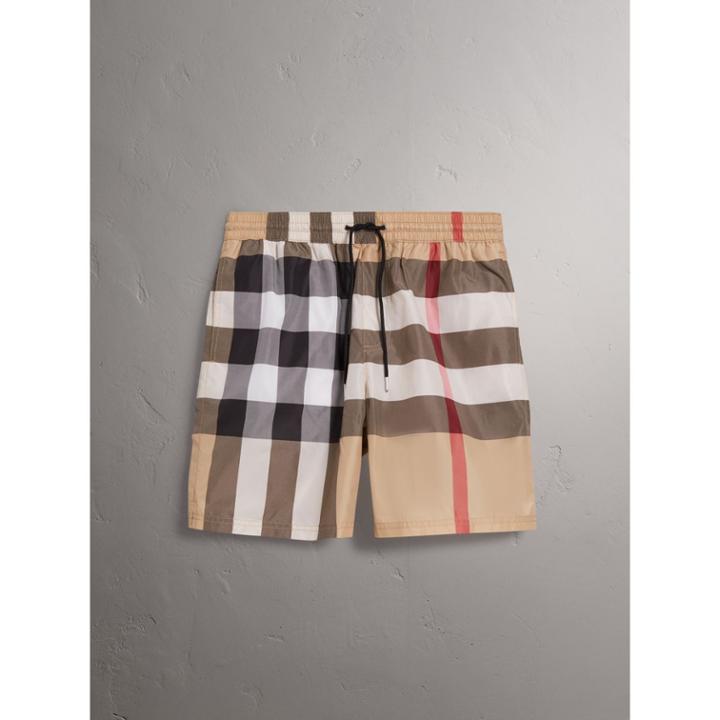 Burberry Burberry Check Drawcord Swim Shorts, Size: Xs