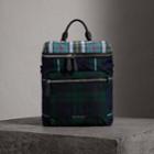 Burberry Burberry Zip-top Leather Trim Tartan Backpack