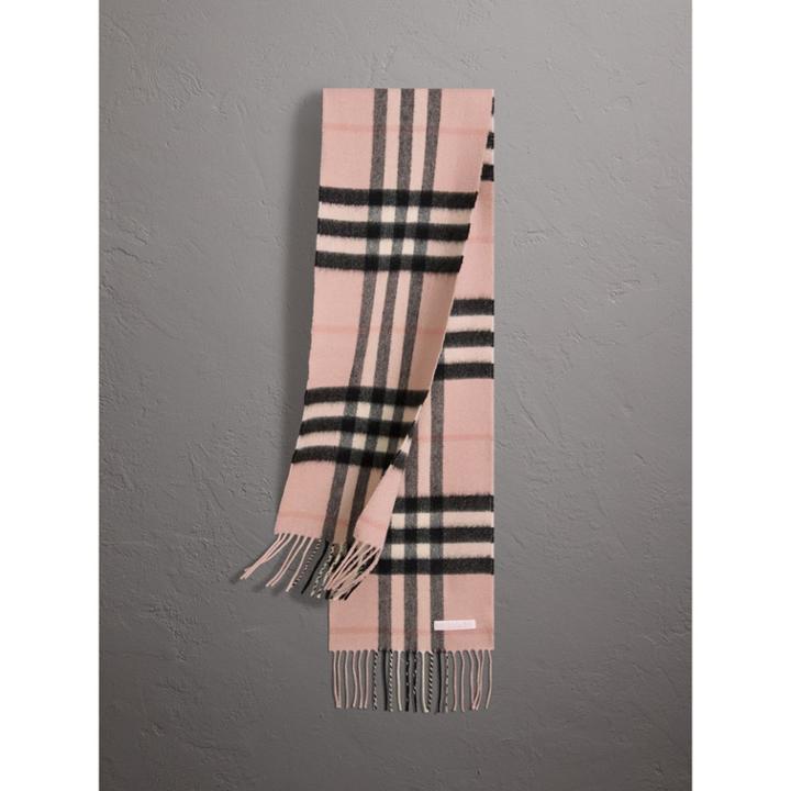 Burberry Burberry Childrens The Mini Classic Check Cashmere Scarf, Size: Os, Purple