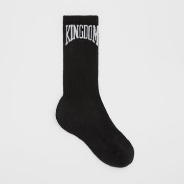 Burberry Burberry Kingdom Intarsia Cotton Blend Socks, Black