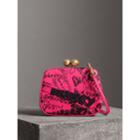 Burberry Burberry Small Doodle Print Leather Frame Bag, Pink