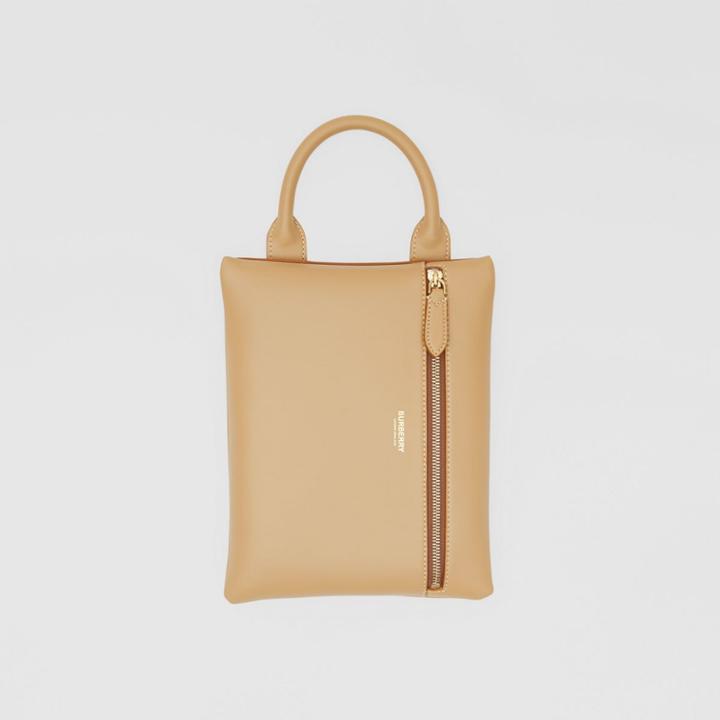 Burberry Burberry Leather Portrait Pouch, Yellow