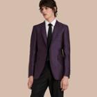 Burberry Slim Fit Geometric Silk Jacquard Tailored Jacket
