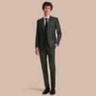 Burberry Burberry Slim Fit Travel Tailoring Linen Blend Suit, Size: 38r, Green