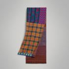 Burberry Burberry Patchwork Cashmere Scarf, Size: Os, Blue