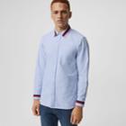 Burberry Burberry Knitted Detail Cotton Oxford Shirt, Size: Xs, Blue