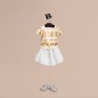 Burberry Burberry Broderie Anglaise Cotton Skirt With Lace Trim, Size: 6y, White