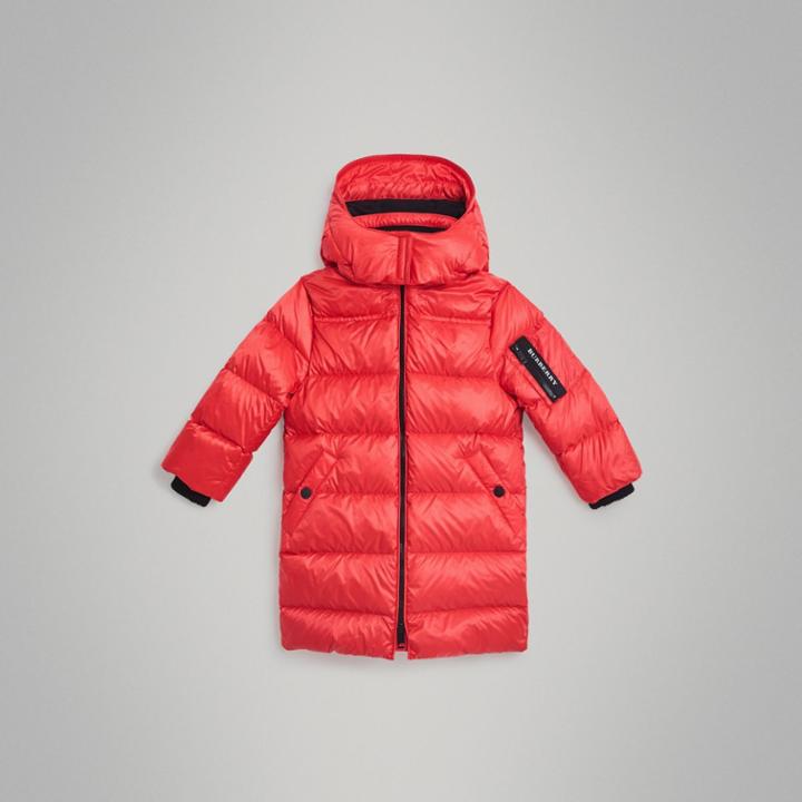Burberry Burberry Detachable Hood Down-filled Puffer Coat, Size: 10y, Orange