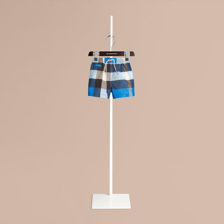 Burberry Burberry Check Swim Shorts, Size: 3y, Blue