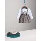 Burberry Burberry Leaf Print Cotton Blend Pinafore Skirt, Size: 12m, Blue