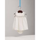 Burberry Burberry Ruffle Detail Cotton Silk Dress With Bloomers, Size: 12m, Black