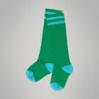 Burberry Burberry Childrens Logo Striped Cotton Blend Socks, Size: 27-29, Green