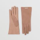 Burberry Burberry Shearling And Leather Gloves, Size: 6.5, Pink