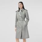Burberry Burberry Press-stud Detail Econyl Trench Coat, Size: 04, Grey