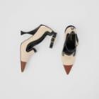 Burberry Burberry Cotton Canvas And Leather Point-toe Pumps, Size: 40, Brown