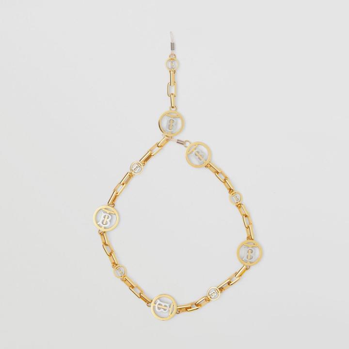 Burberry Burberry Gold And Palladium-plated Monogram Motif Necklace