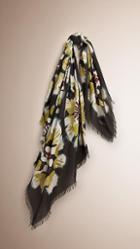 Burberry Prorsum Tie-dye Cotton Silk Square -large