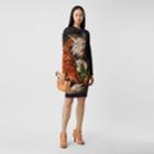 Burberry Burberry Cape Detail Sea Maiden Print Stretch Jersey Dress, Size: 04