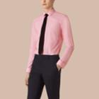 Burberry Burberry Slim Fit Double-cuff Striped Cotton Poplin Shirt, Size: 14.5, Pink