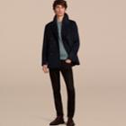 Burberry Burberry Wool Cashmere Pea Coat, Size: 40, Blue