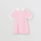 Burberry Burberry Childrens Embossed Logo Cotton Piqu Polo Dress, Size: 12m, Pink