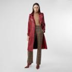 Burberry Burberry Leather Trench Coat, Size: 04
