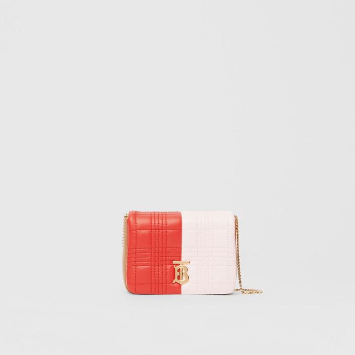 Burberry Burberry Micro Quilted Tri-tone Lambskin Lola Bag, Pink