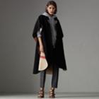 Burberry Burberry Reversible Check Oversized Poncho, Black
