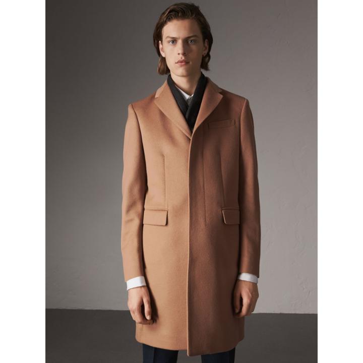 Burberry Burberry Wool Cashmere Tailored Coat, Size: 48, Brown