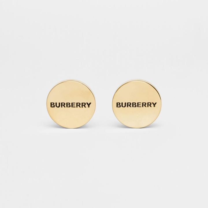 Burberry Burberry Engraved Gold-plated Cufflinks, Yellow