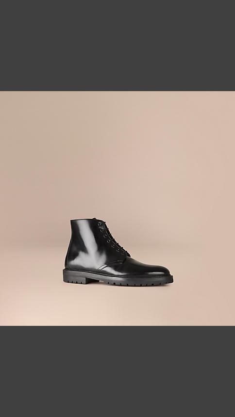 Burberry Brit Lace-up Leather Boots