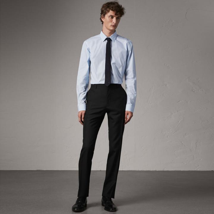Burberry Burberry Modern Fit Wool Trousers, Size: 42, Black